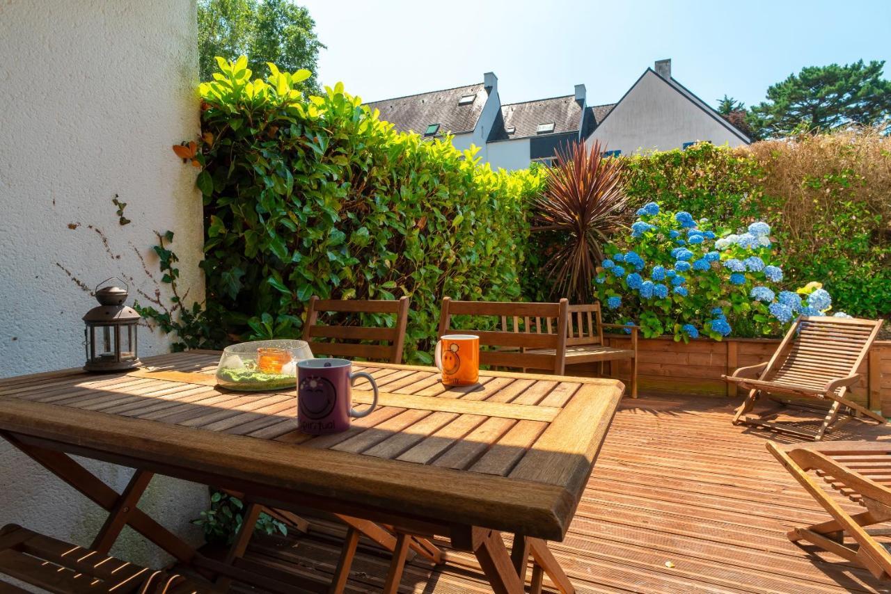 Ferienwohnung Les Cormorans - Appt En Rdc Avec Jardin Bénodet Exterior foto